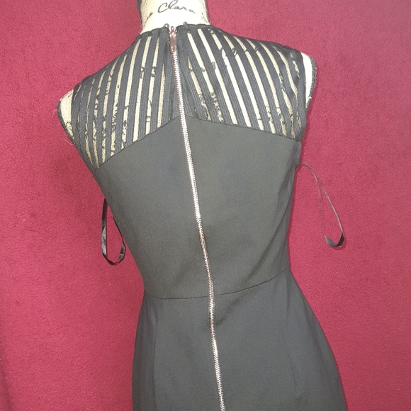 TED BAKER LONDON Lucette Mesh Bodycon Black Dress - Picture 3 of 10